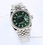  Rolex Datejust 36 Stainless Steel Mint Green Palm Dial Watch Swiss 3235